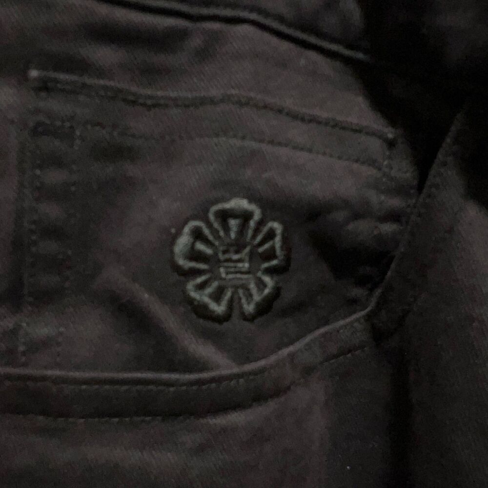 Sundae School Pants Black M 100% Cotton Flower Logo Elastic Waist Cuffs - Picture 3 of 9
